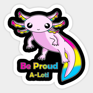 Pan Pride Axolotl Sticker